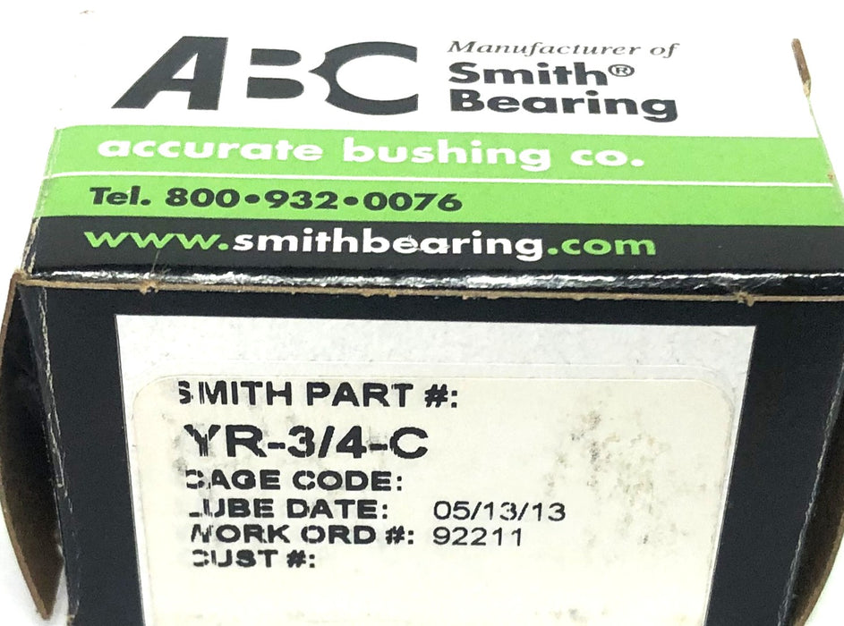 ABC Smith Bearing Cam Follower YR-3/4-C [Lot of 2] NOS