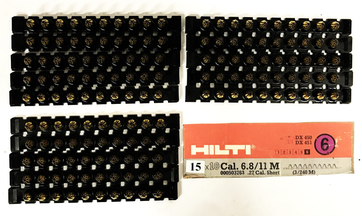 Hilti Level 6 Safety Cartridges (for Hilti450/451) 000503763 [Lot of 15] NOS