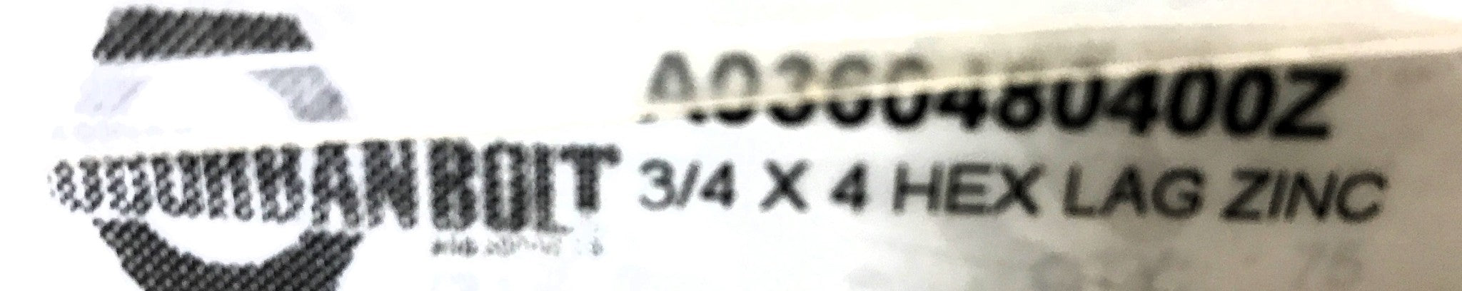 Suburban Bolt 3/4" x 4" 307A Hex Lag Screw A0360480400Z [Lot of 10] NOS