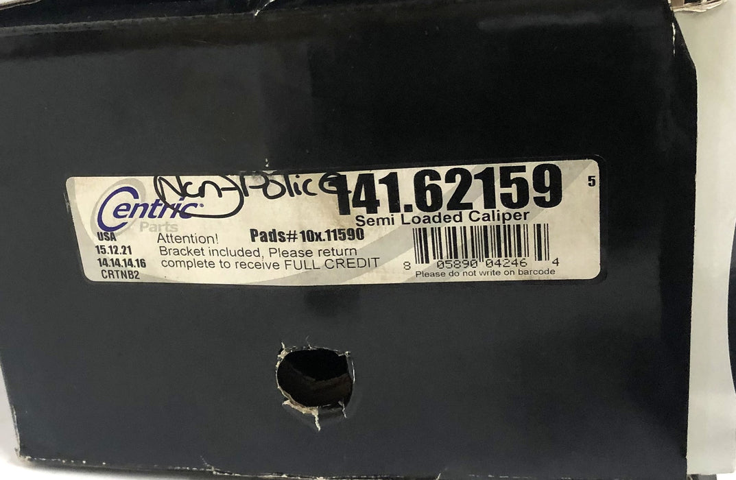 Centric Semi Loaded Disc Brake Caliper 141.62159 USED