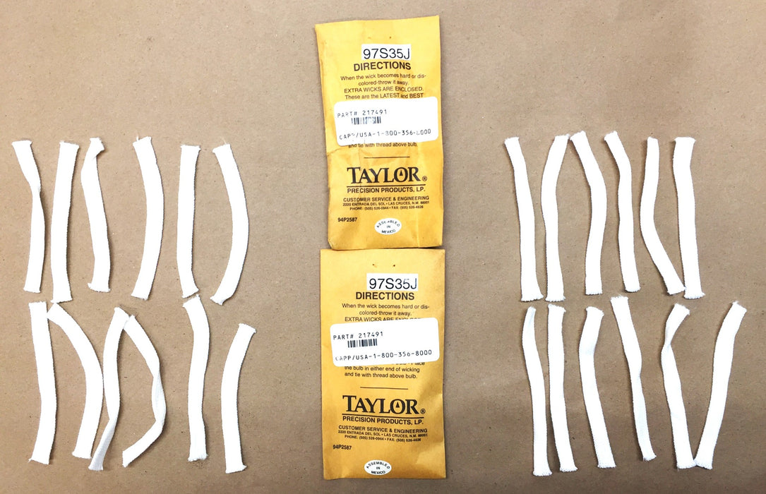 Taylor Precision Products Replacement Wick Pack (12Pcs) 97S35J [Lot of 2] NOS