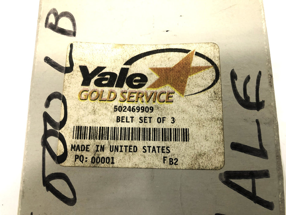 Yale Set of 3 Forklift Belt 502469909 NOS