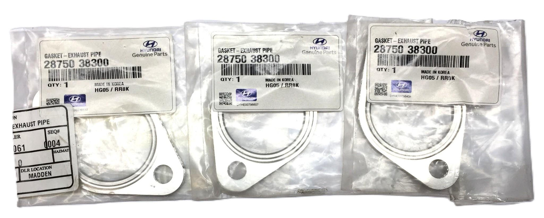 Hyundai Exhaust Pipe Gasket 28750 38300 [Lot of 3] NOS