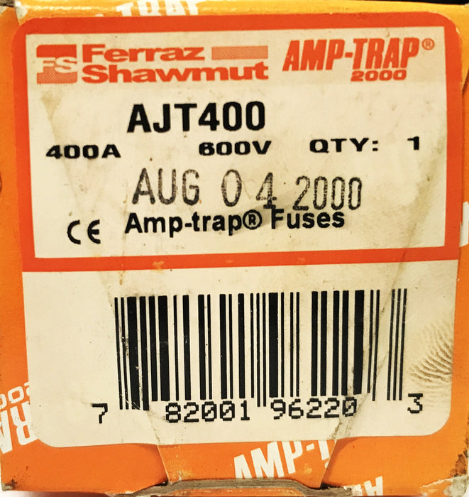 Gould Shawmut 400amp Duel-Element Time-Delay Fuse AJT400 NOS