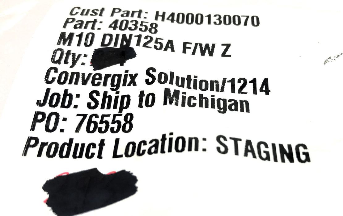 Fastenal Bag of (285) Nominal M10 x 20mm DIN125A Flat Washer 40358 NOS