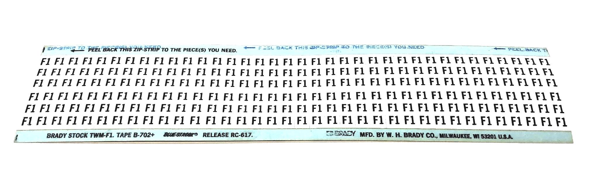 Brady Box of (23) F1 Wire Marker Card TWM-F1 NOS