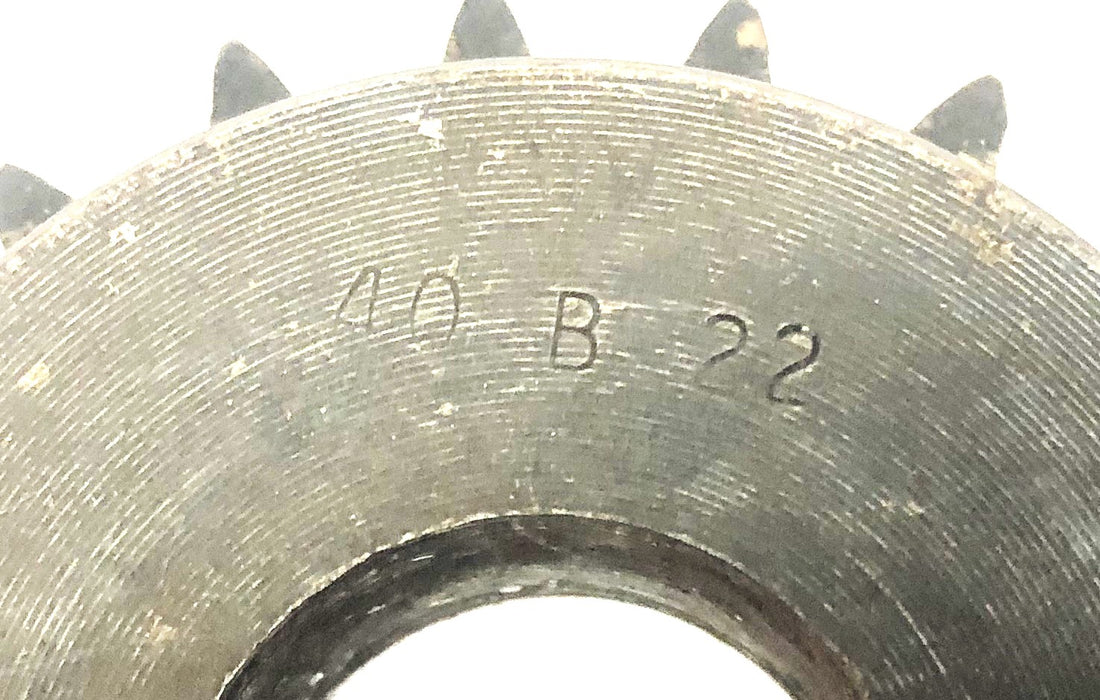 Unbranded 1.27 Inch Bore Roller Chain Sprocket 40B22 NOS