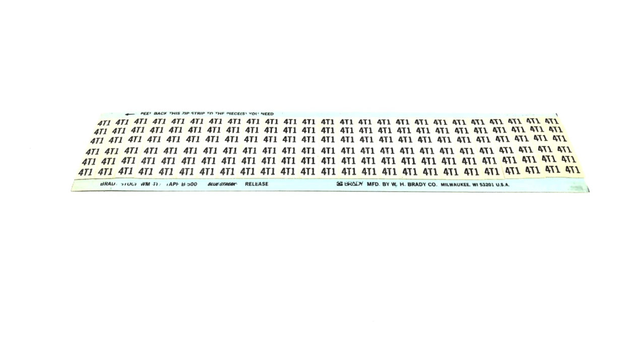 Brady Box of (22) 4T1 B-500 Wire Marker Card WM-4T1 NOS