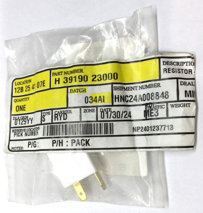 Hyundai Resistor with Diode 39190 23000 (3919023000) NOS