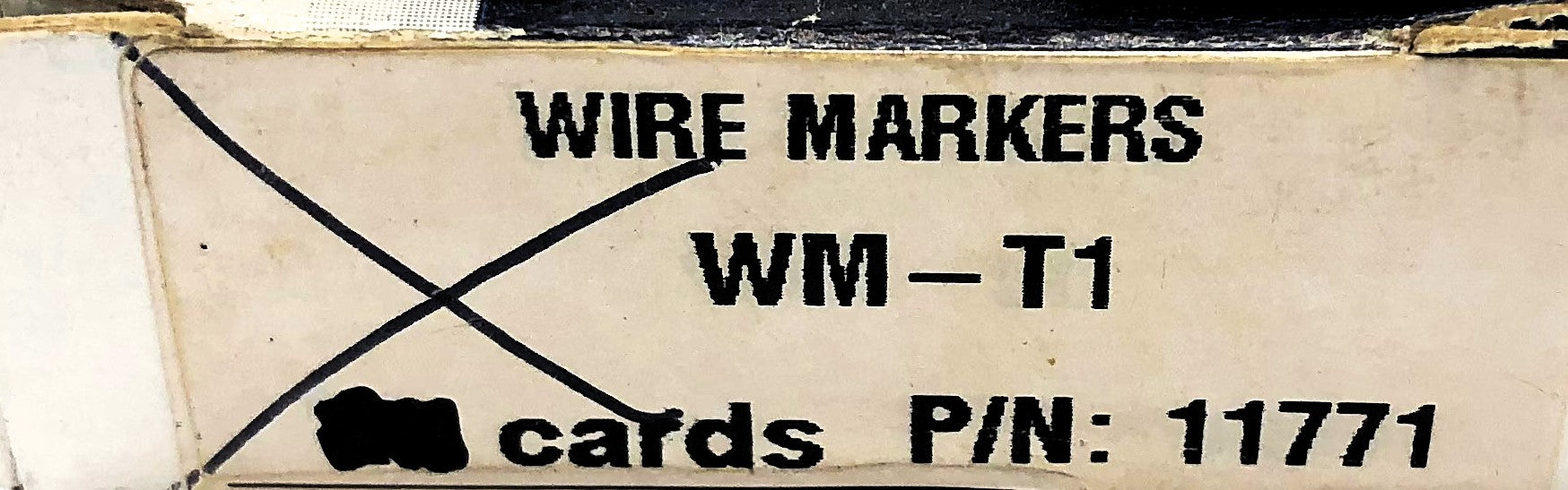 Brady Box of (15) T1 B-500 Wire Marker Card WM-T1 (11771) NOS