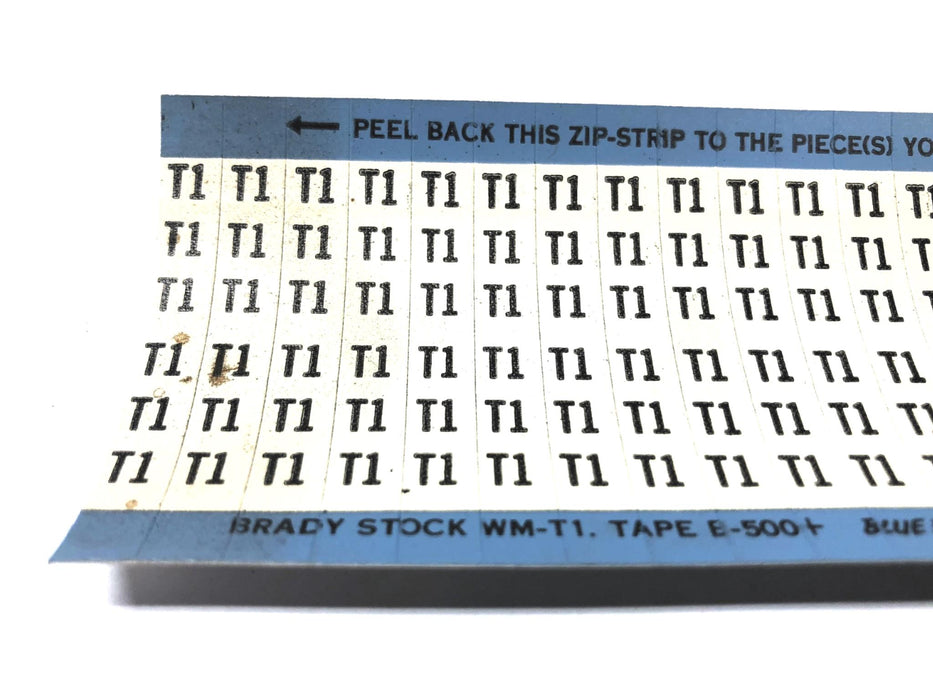 Brady Box of (15) T1 B-500 Wire Marker Card WM-T1 (11771) NOS