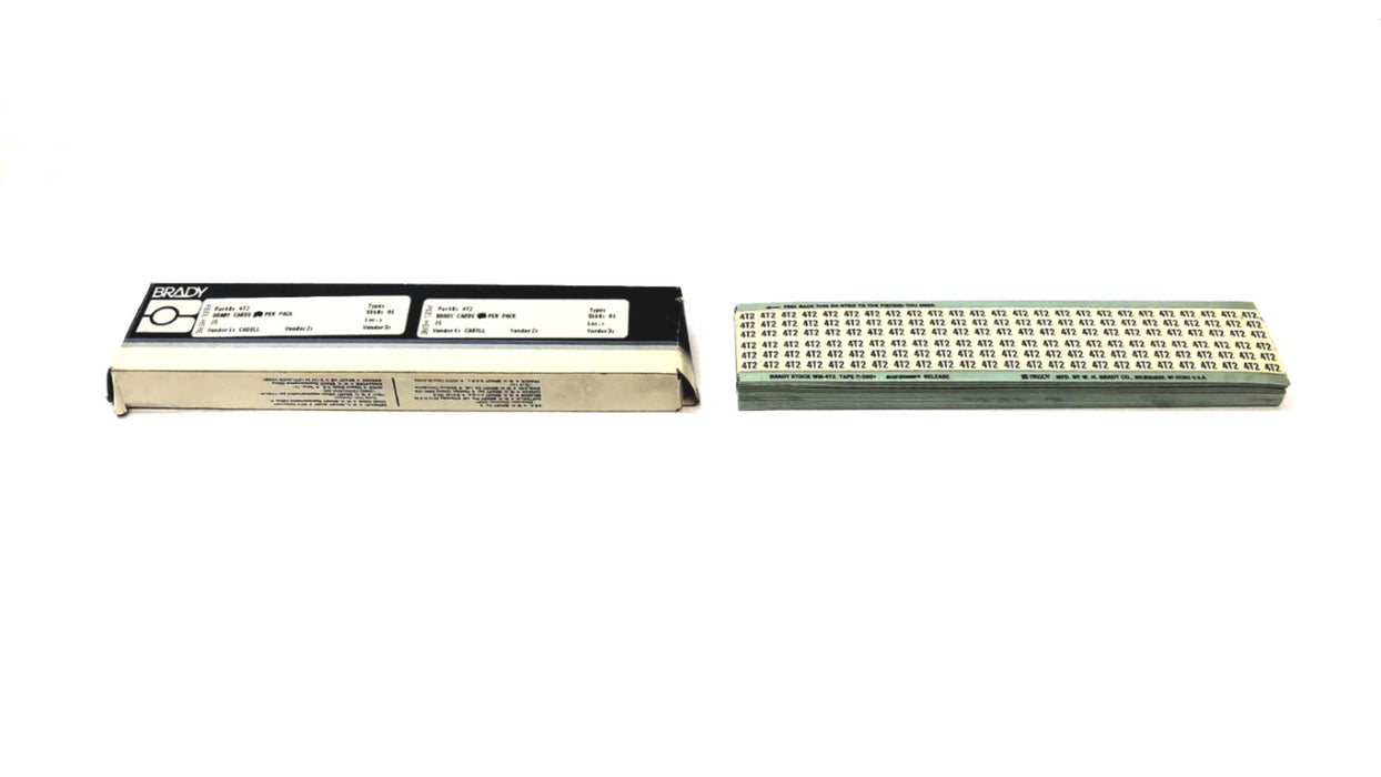 Brady Box of (23) B-500 4T2 Wire Marker Card WM-4T2 NOS