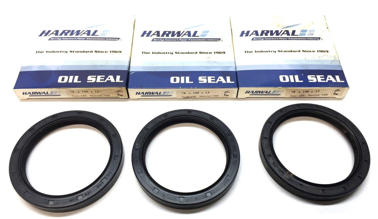 Harwal ADL Oil Seal 78 x 100 x 13 NBR [Lot of 3] NOS