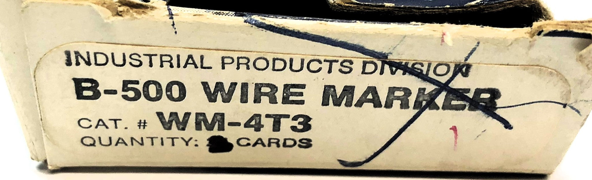 Brady Box of (22) B-500 4T3 Wire Marker Card WM-4T3 NOS