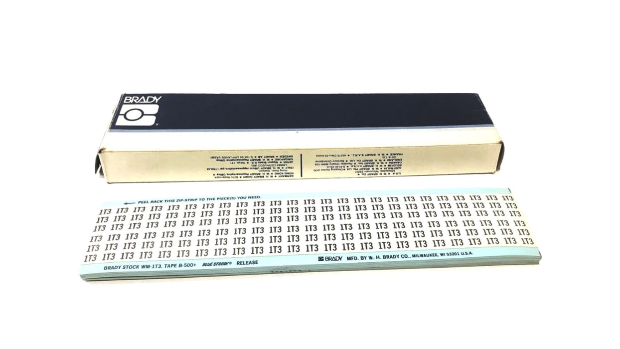 Brady Box of (13) B-500 1T3 Wire Marker Card WM-1T3 NOS