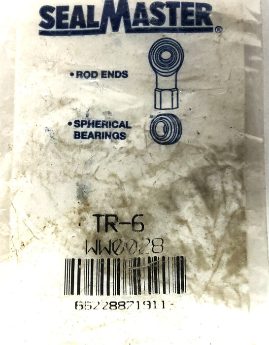 SealMaster Rod End Bearing TR-6 (WW0028) [Lot of 2] NOS