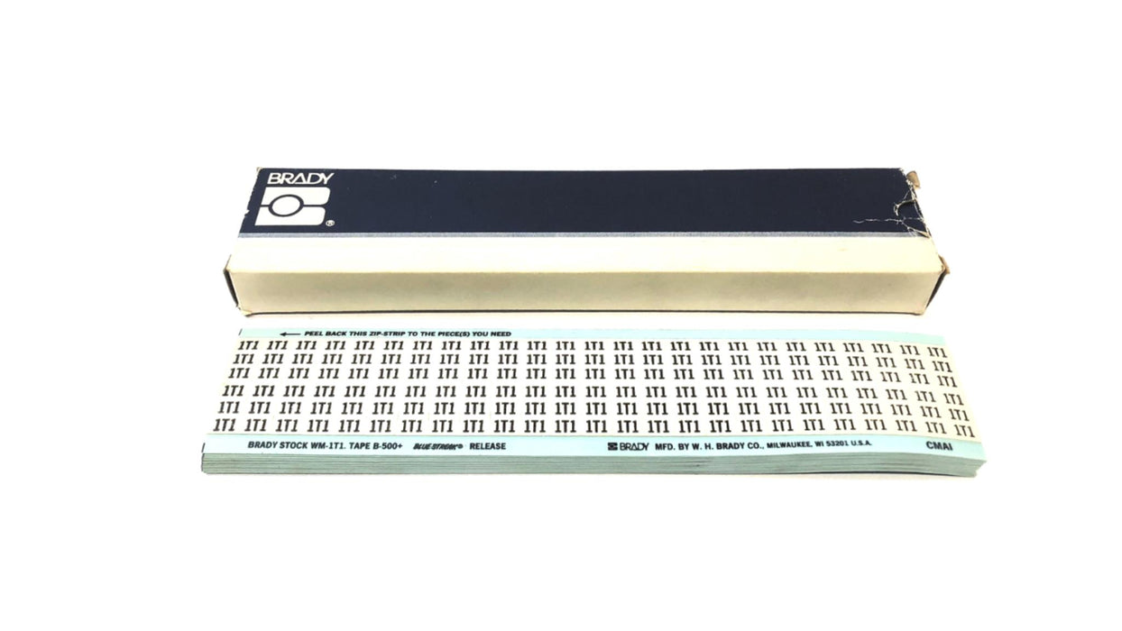 Brady Box of (14) B-500 1T1 Wire Marker Card WM-1T1 NOS
