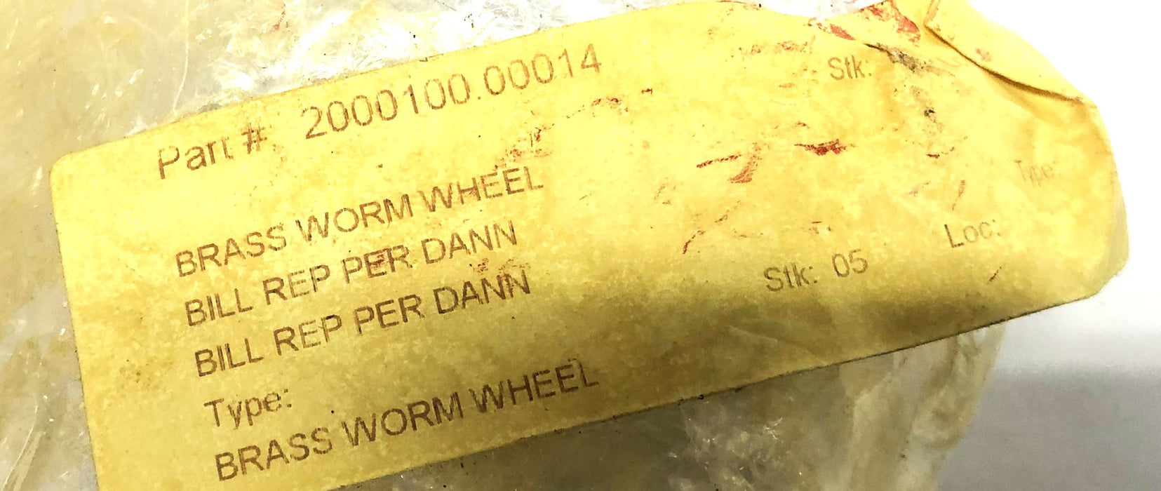Unbranded 1 Inch Bore 25 Tooth Brass Worm Wheel Gear 2000100.00014 NOS