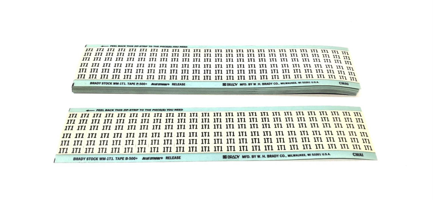 Brady Box of (14) B-500 1T1 Wire Marker Card WM-1T1 NOS