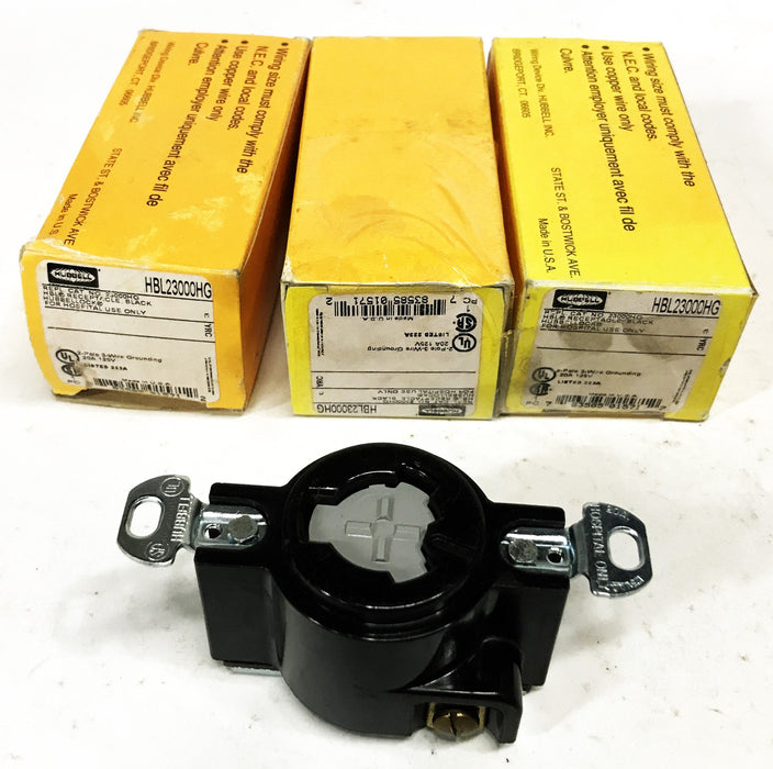 Hubbell Hospital Grade Hubbell Lock Receptacle HBL23000HG [Lot of 3] NOS