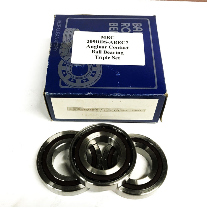 MRC Angular Contact Ball Bearing Triple Set 209RDS-ABEC7 NOS