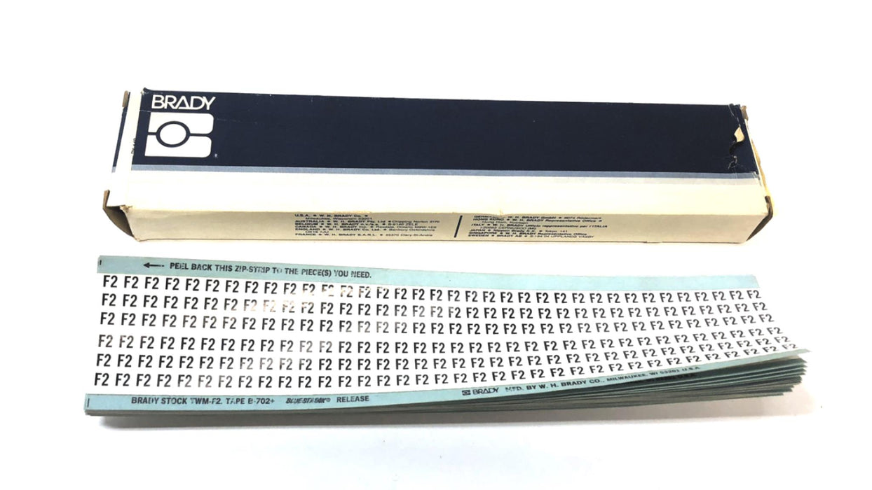 Brady Box of (21) B-500 F2 Wire Marker Card TWM-F2 NOS