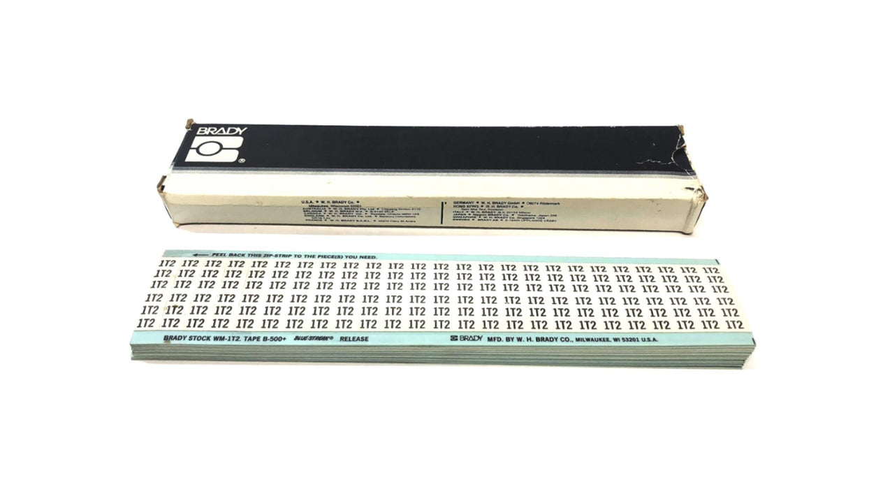 Brady Box of (16) B-500 1T2 Wire Marker Card WM-1T2 NOS