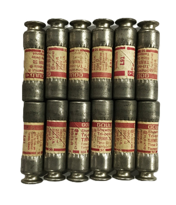 Gould 30amp Trionic Time Delay Fuse TRNR30 [Lot of 12] NOS