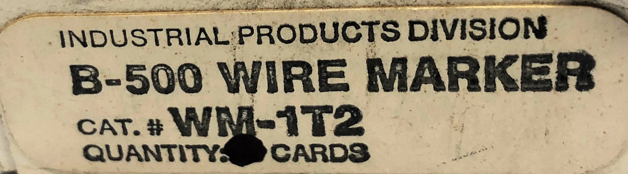 Brady Box of (16) B-500 1T2 Wire Marker Card WM-1T2 NOS