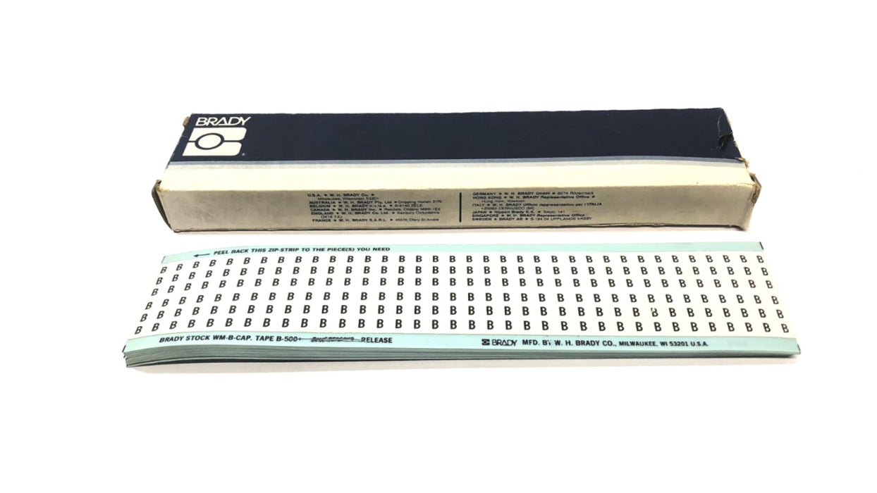 Brady Box of (11) B-500 B Wire Marker Card WM-B-CAP NOS