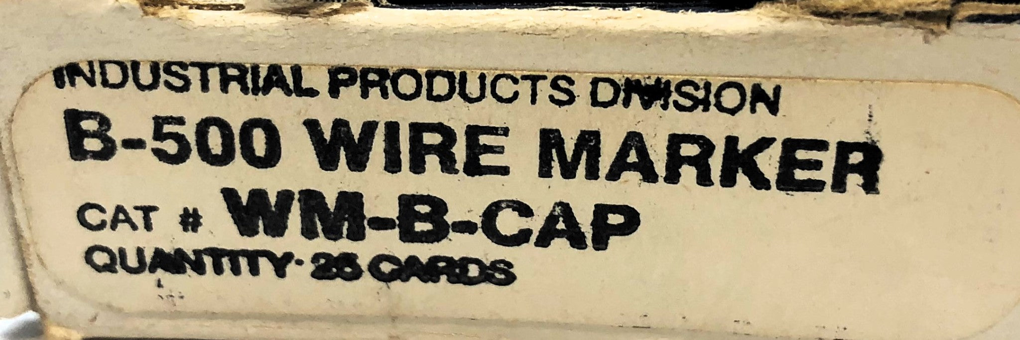 Brady Box of (11) B-500 B Wire Marker Card WM-B-CAP NOS