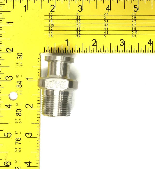 Advance Fittings A21MP 3/4x3/4 Inch Fitting 56102-153 T316L (E120845) NOS