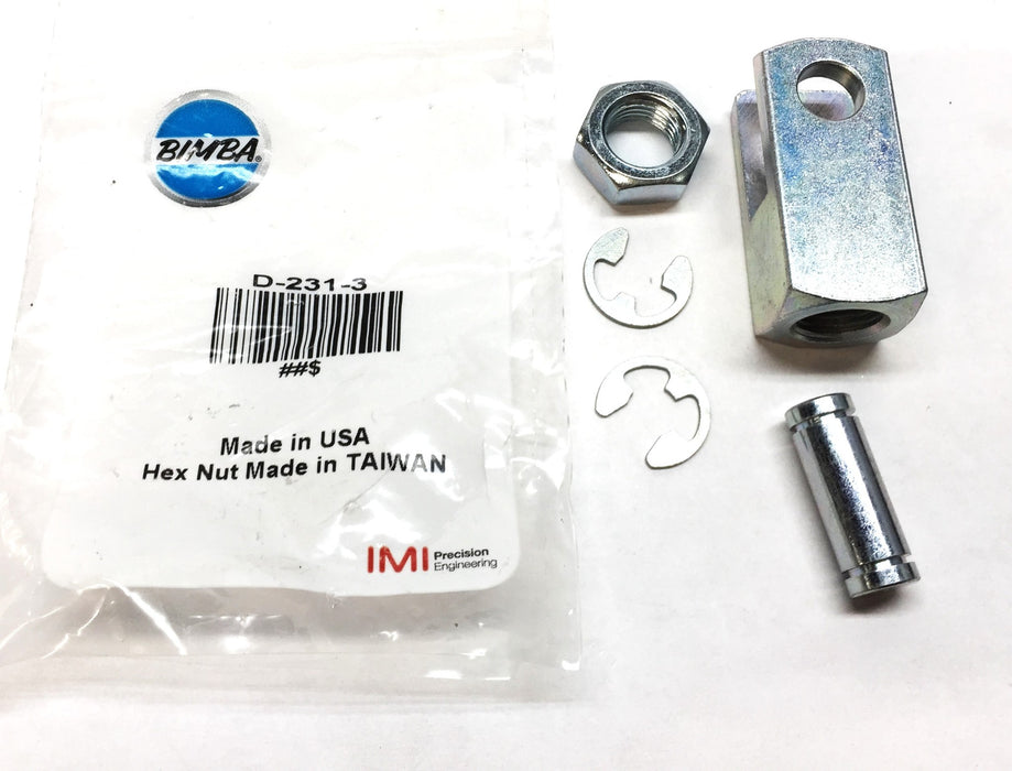 Bimba Cylinder Rod End Clevis Kit D-231-3 NOS