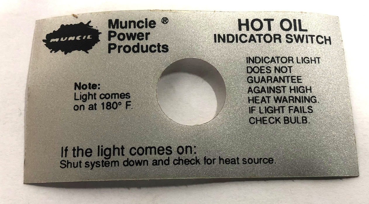 Muncie Power Products Wet Line Kit Hot Oil Warning System HOWS-2 NOS