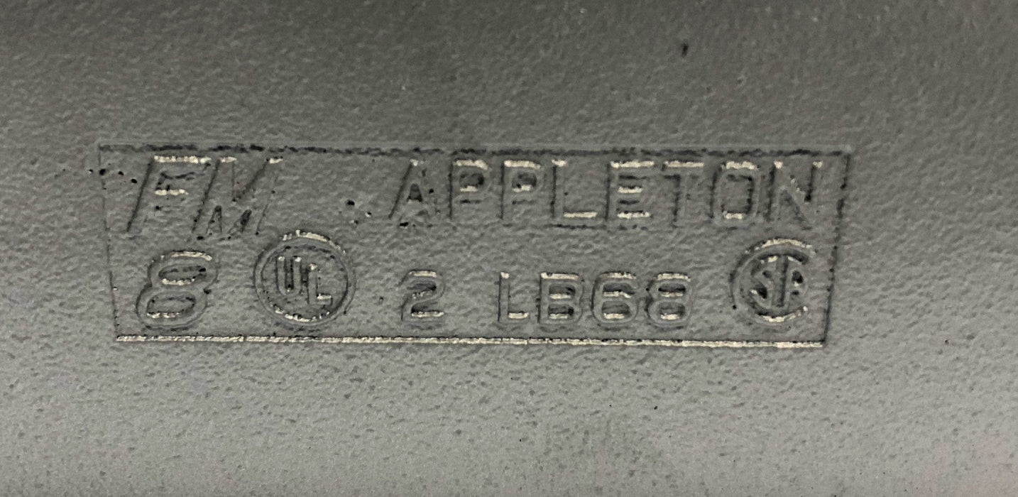 Appleton 2" Grayloy Fm8 Conduit Body LB68 NOS