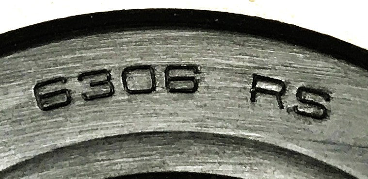 FAG Rubber Shielded Deep Groove Ball Bearing 6306RS [Lot of 2] NOS