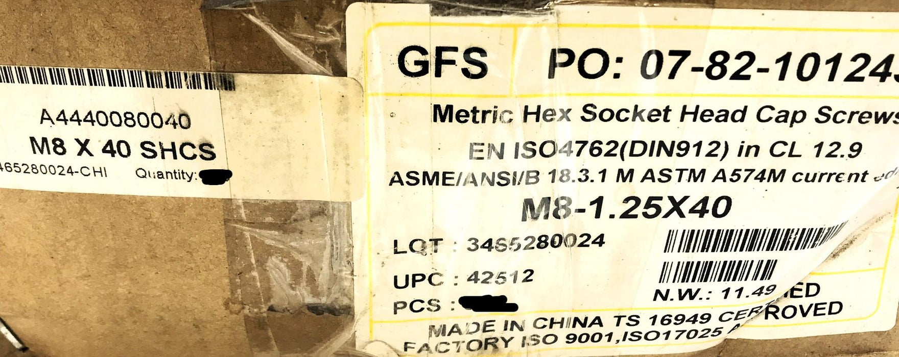 JDF Box of (500) M8-1.25 x 40mm 12.9 Hex Socket Head Cap Screw A4440080040 NOS