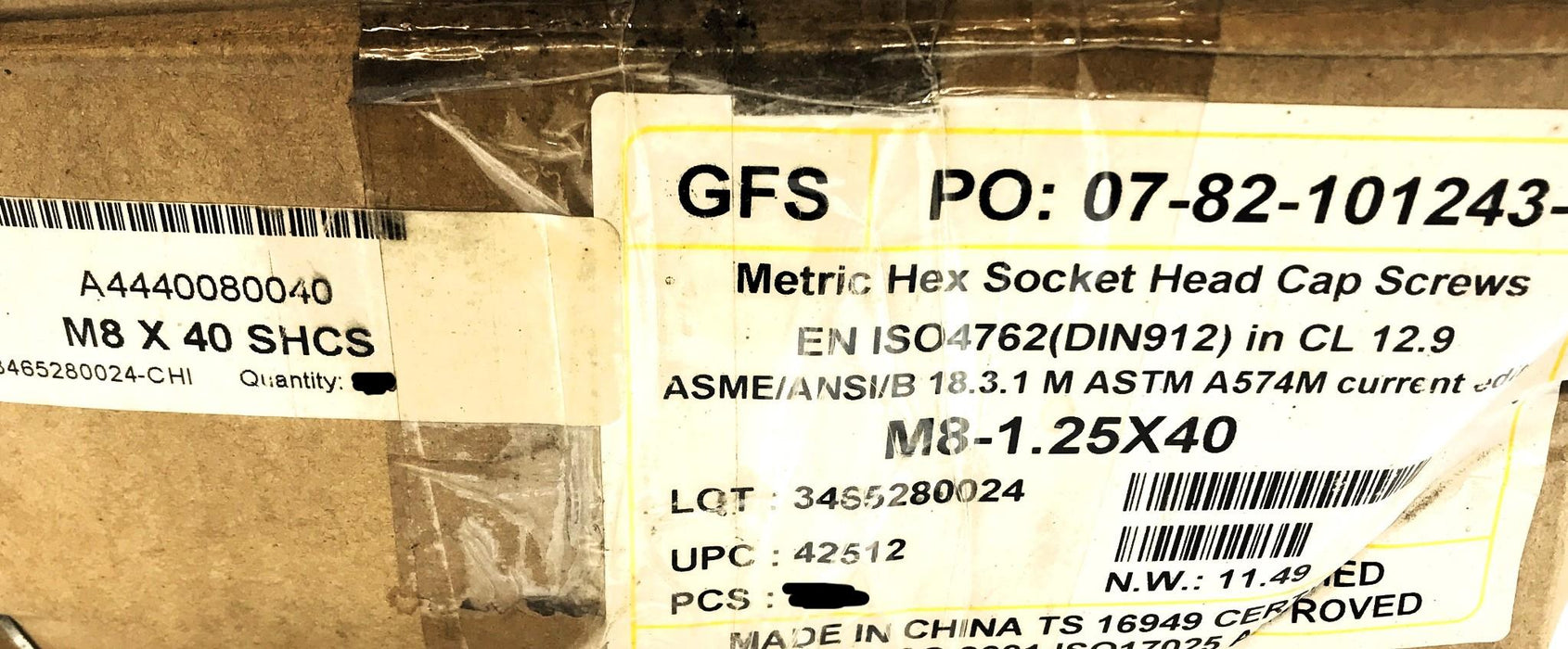 JDF M8-1.25 x 40mm 12.9 Hex Socket Head Cap Screw A4440080040 [Lot of 100] NOS