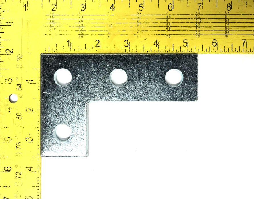Unbranded 3-1/2x5-3/8 Inch 4 Hole Flat Angle Plate L26 [Lot of 7] NOS