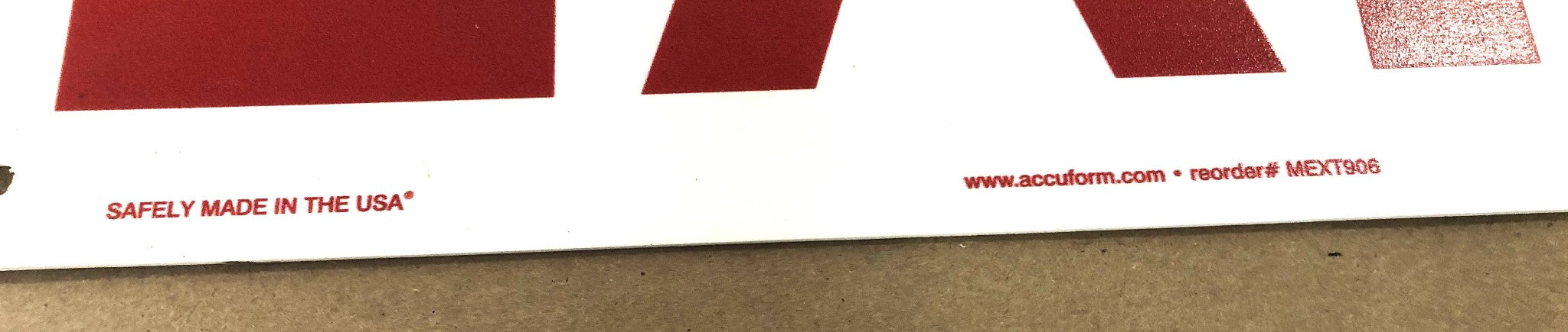 Accuform 10x14 Inch EXIT Sign MEXT906 NOS