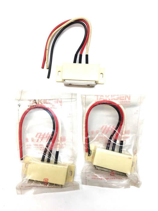 Takigen Magnetic Catch Sensor w/Three Lead Wires and Plate 140521 [Lot of 3] NOS