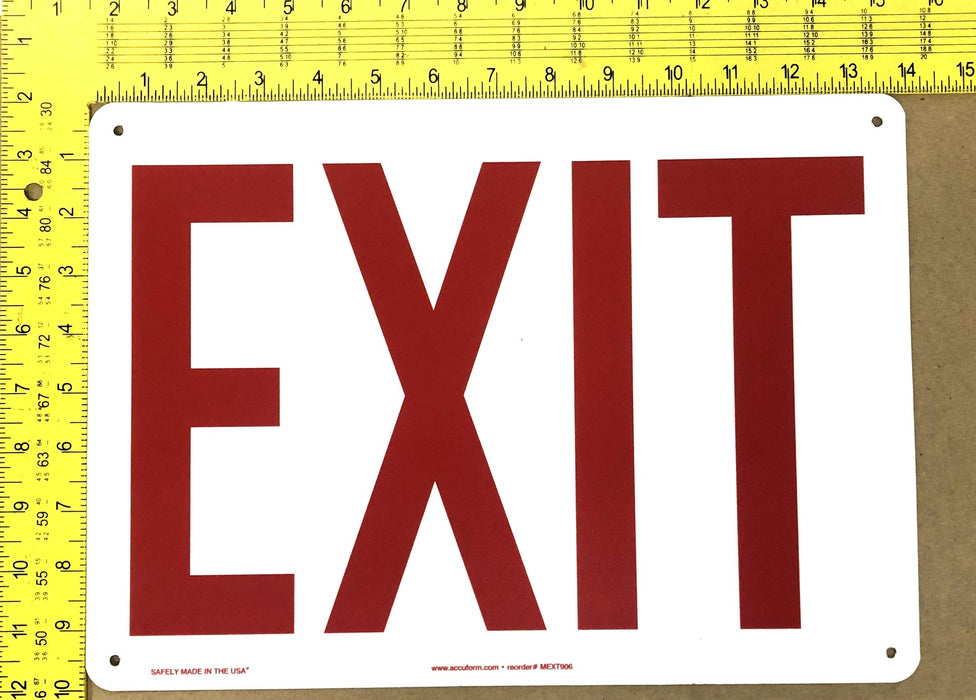 Accuform 10x14 Inch EXIT Sign MEXT906 NOS