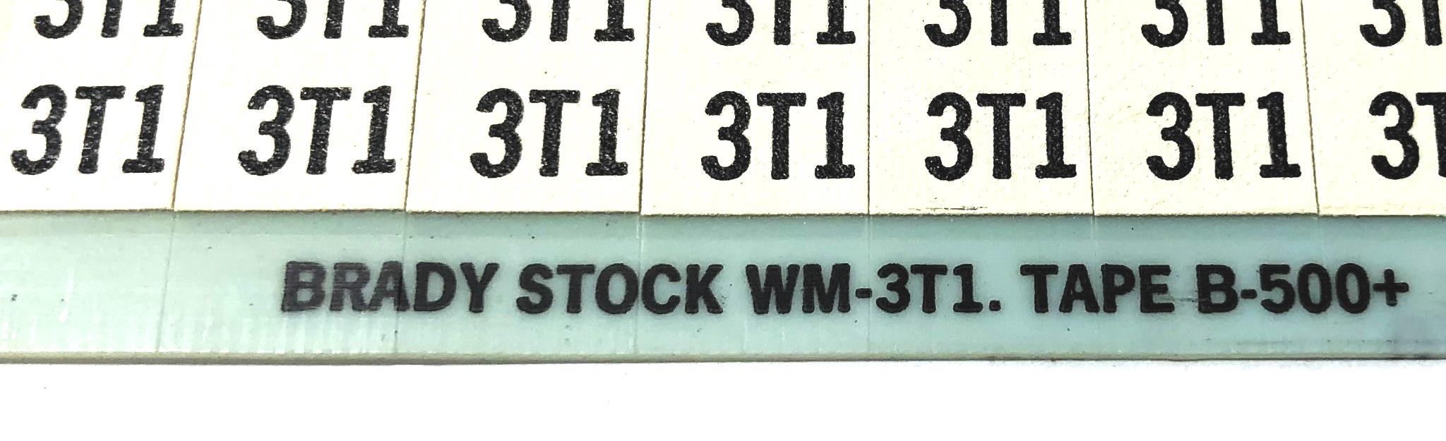 Brady Assortment of 3T1 & 3T2 Wire Marker Card WM-3T1/WM-3T2 [Lot of 12] NOS