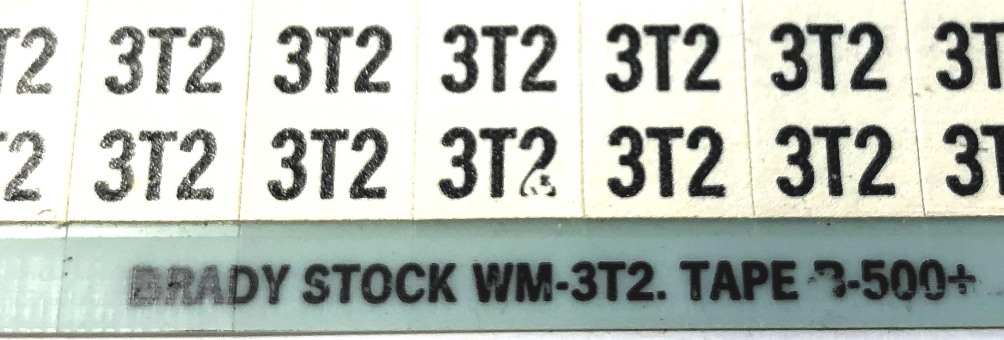 Brady Assortment of 3T1 & 3T2 Wire Marker Card WM-3T1/WM-3T2 [Lot of 12] NOS