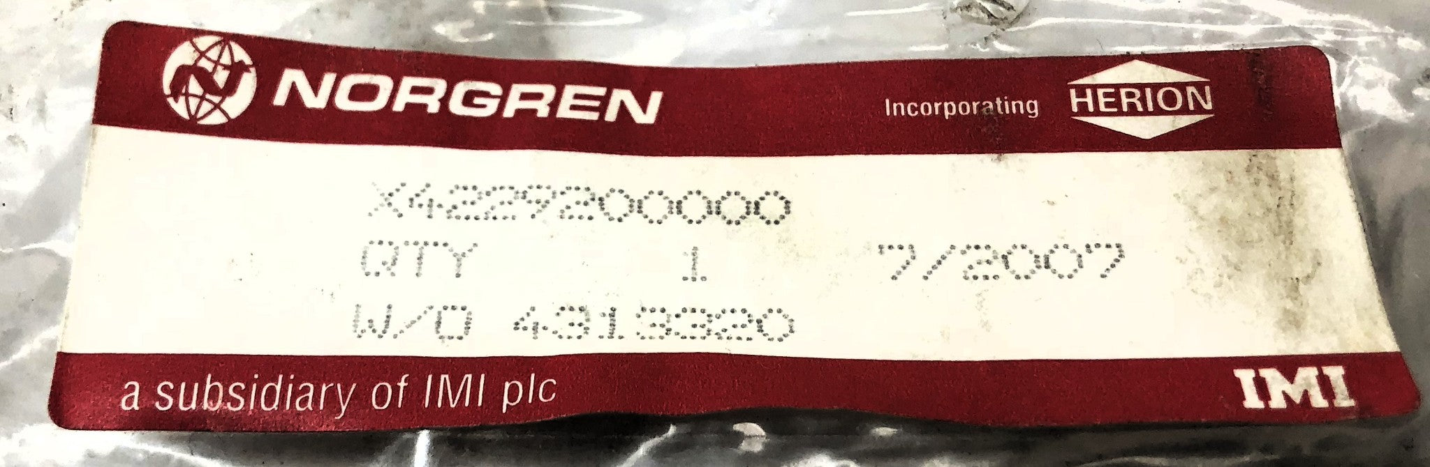 Norgren 3-10 Bar Solenoid Valve X4229200000 NOS