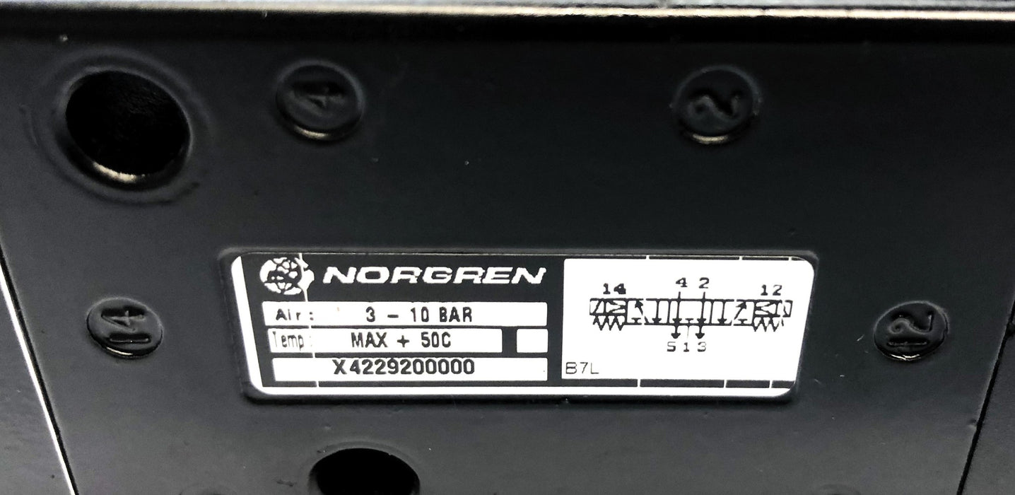 Norgren 3-10 Bar Solenoid Valve X4229200000 NOS