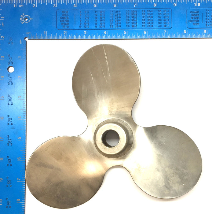 Unbranded Stainless Steel 9" Pitch Prop with 3/4" Bore and 5mm Set Screw NOS