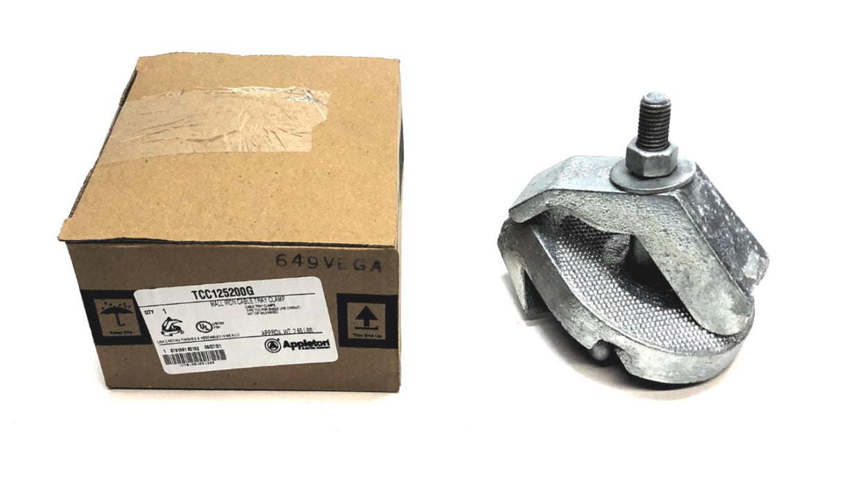 Appleton 1-1/4" to 2" Malleable Iron Cable Tray Clamp TCC125200G NOS