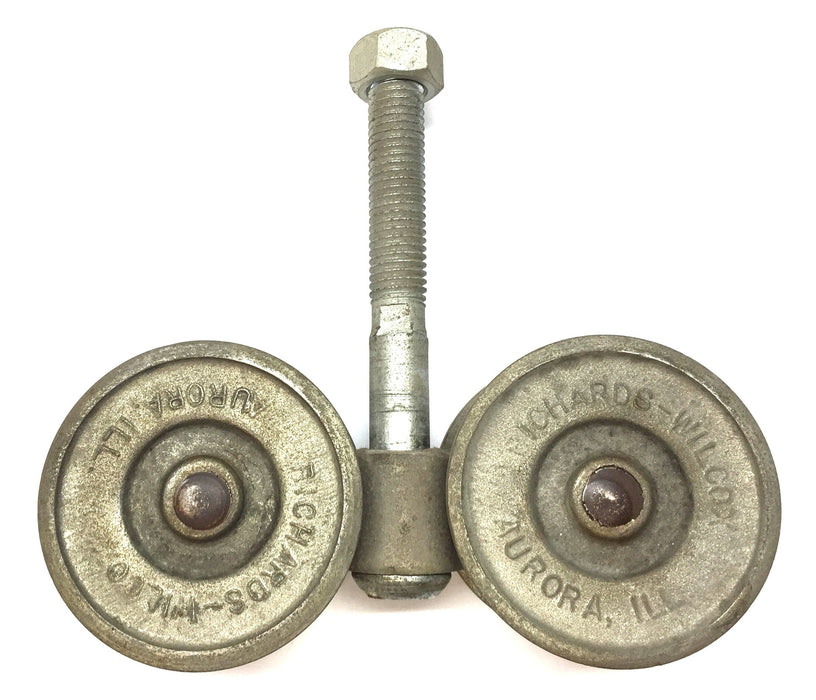 Richards-Wilcox Steel 3" Wheel Diameter Track Roller Assembly 38F NOS