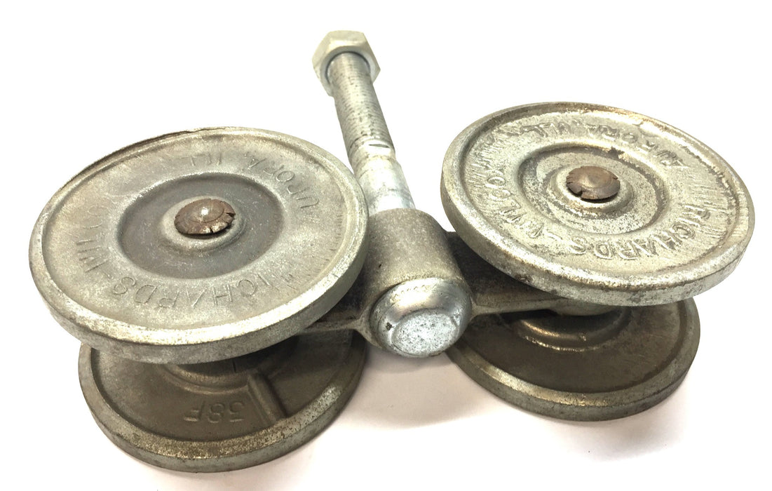 Richards-Wilcox Steel 3" Wheel Diameter Track Roller Assembly 38F NOS